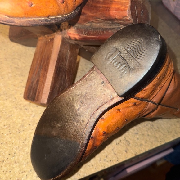 Justin Boots Women’s Full Quill Ostrich Western Cowboy Boots 7 EUC - Picture 4 of 8